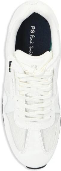 PS By Paul Smith Witte Mesh Leren Veterschoenen