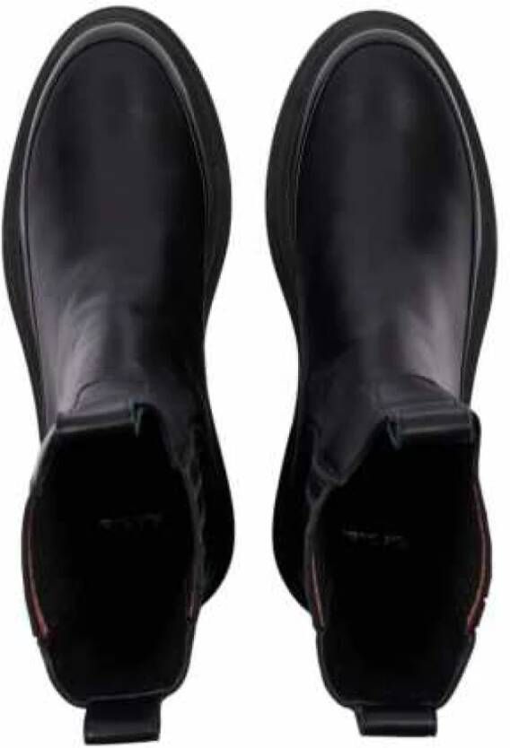 PS By Paul Smith Zwarte leren enkellaarzen Dalias model