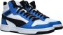 Puma Rebound V6 Mid sneakers wit zwart kobaltblauw Imitatieleer 35.5 - Thumbnail 8