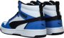 Puma Rebound V6 Mid sneakers wit zwart kobaltblauw Imitatieleer 35.5 - Thumbnail 9