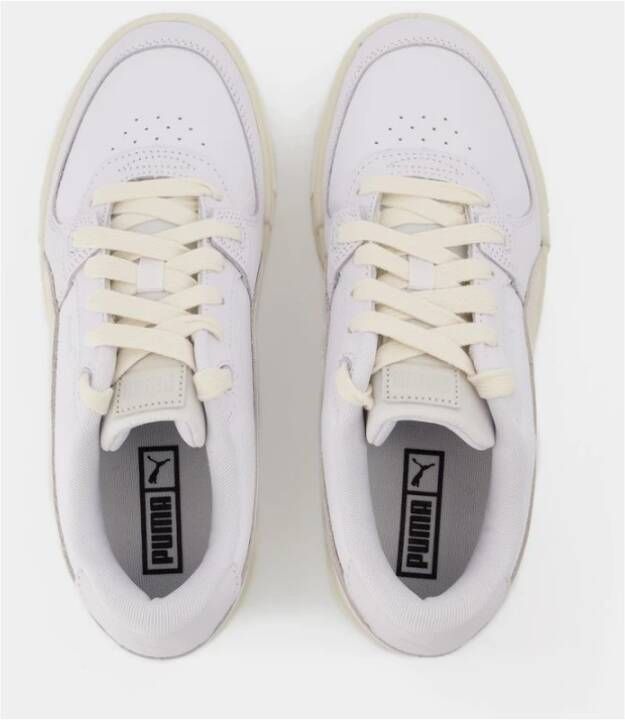 Puma Lux Leren Witte Sneakers Wit Heren