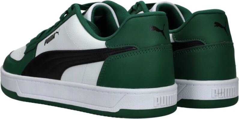 Puma Comfortabele Herensneaker met Groene Details White Heren