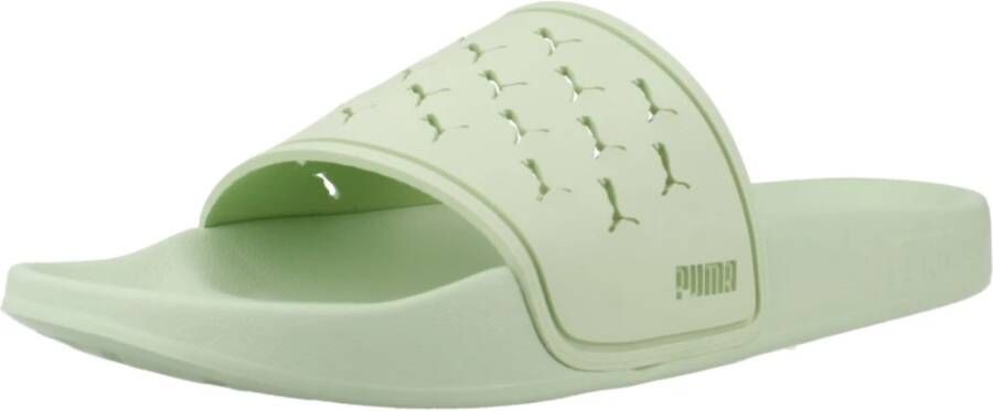 Puma Cut Out Sliders Green Heren