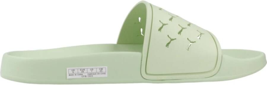 Puma Cut Out Sliders Green Heren