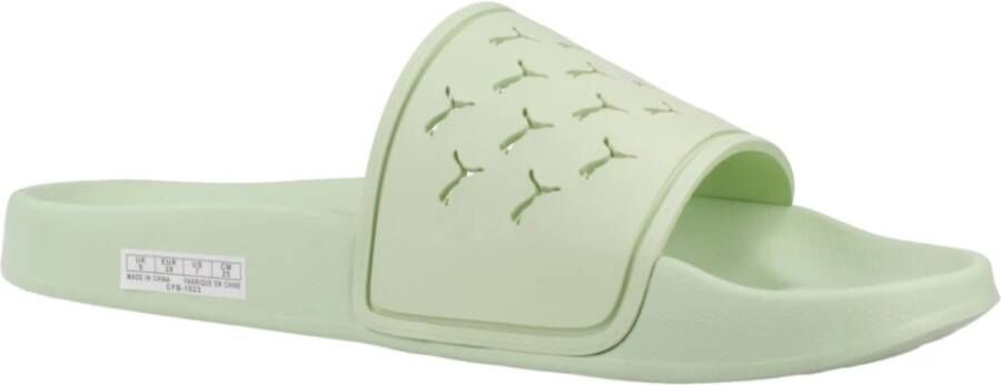 Puma Cut Out Sliders Green Heren