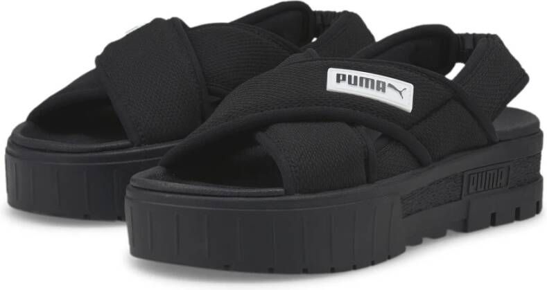 Puma Mayze Wns Platte Sandalen Zwart Dames