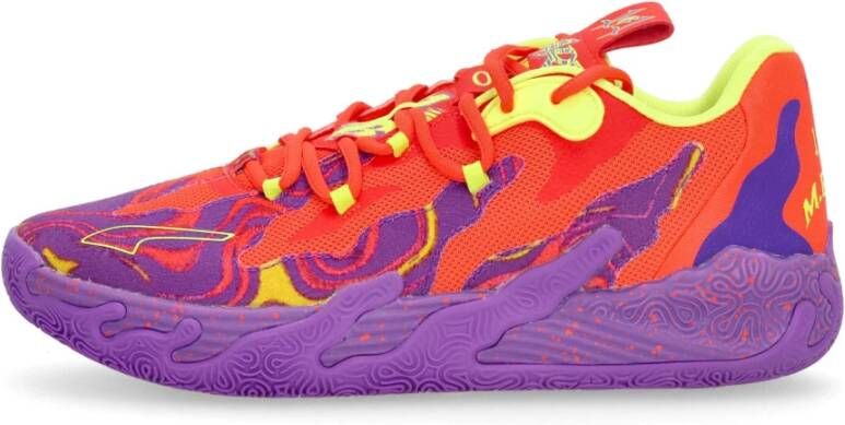 Puma Glimmer Rood Mesh Basket Schoenen Multicolor Heren