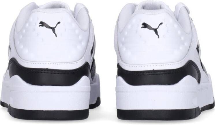 Puma Lage Leren Sneaker Wit Zwart White Heren