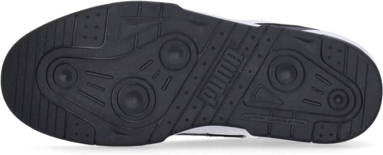 Puma Lage Leren Sneaker Wit Zwart White Heren