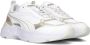 PUMA Cassia Metallic Shine Dames Sneakers White- Gold- Silver-Vapor Gray - Thumbnail 6