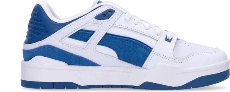 Puma Lage Suède Sneaker Wit Blauw Blue Heren