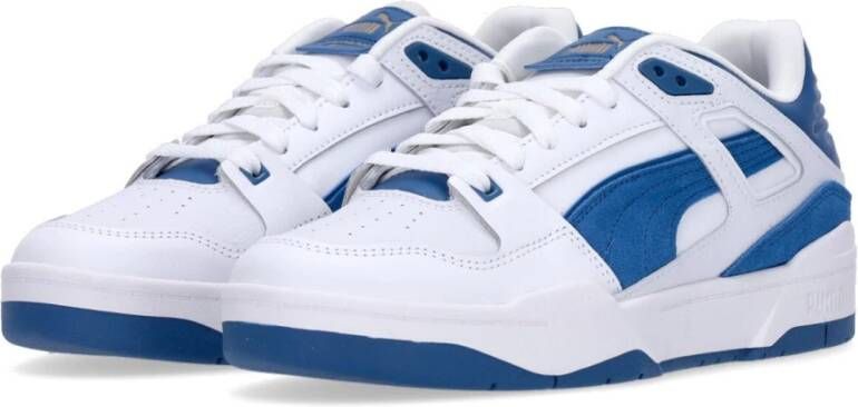 Puma Lage Suède Sneaker Wit Blauw Blue Heren