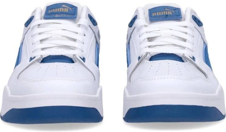 Puma Lage Suède Sneaker Wit Blauw Blue Heren