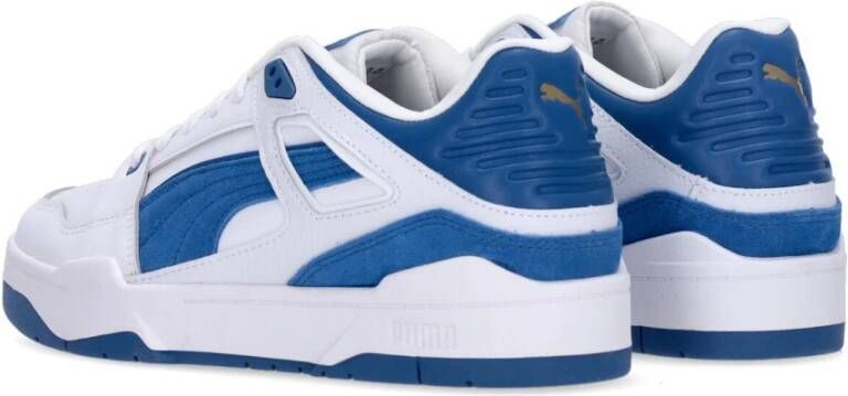 Puma Lage Suède Sneaker Wit Blauw Blue Heren