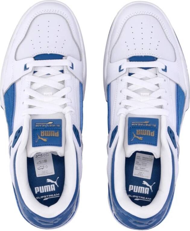 Puma Lage Suède Sneaker Wit Blauw Blue Heren
