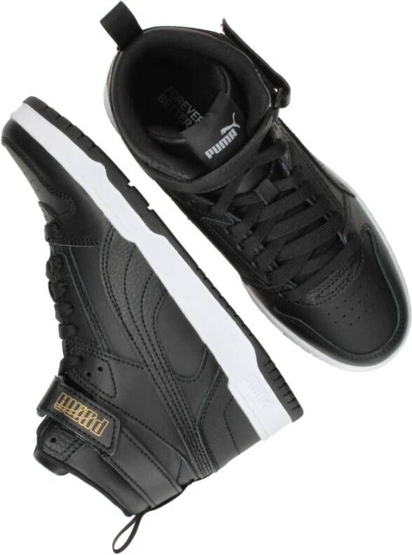 Puma Zwarte hoge jongenssneakers met metallic details Zwart Dames