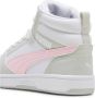 Puma Rebound v6 Mid V6 Mid sneakers wit grijs roze Imitatieleer 39 - Thumbnail 7