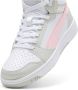 Puma Rebound v6 Mid V6 Mid sneakers wit grijs roze Imitatieleer 39 - Thumbnail 9