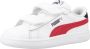 Puma Smash 3.0 L V leren sneakers wit rood donkerblauw Jongens Meisjes Leer 26 - Thumbnail 10