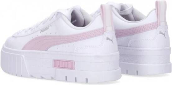 Puma Mayze Lth Sneakers Wit Roze Violet Wit Dames