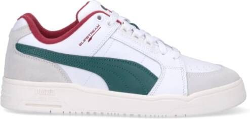 Puma Witte Leren Sneakers Wit Heren