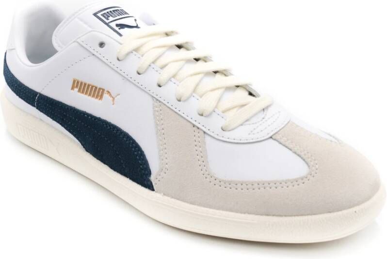 Puma Witte Leren Modieuze Sneakers Wit Heren