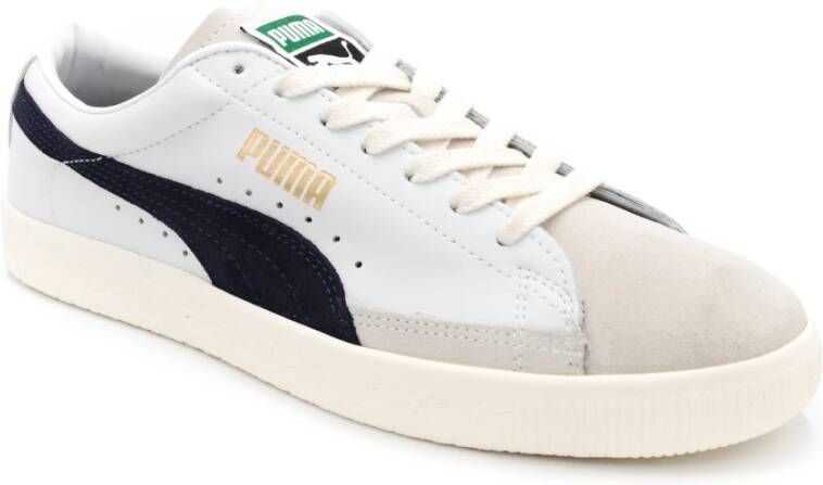 Puma Premium Leren Sneakers voor Heren Wit Heren