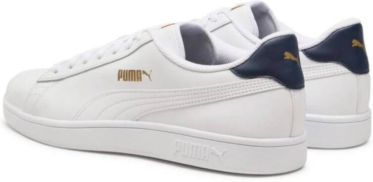 Puma Smash Lage Leren Sneakers Wit Heren