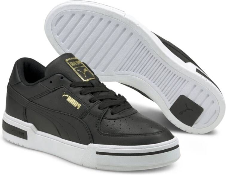 Puma Zwarte Leren Sneakers Zwart Heren