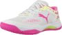 PUMA Solarcourt RCT Unisex Sportschoenen Wit Roze Geel - Thumbnail 8