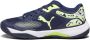 Puma Solarcourt RCT tennisschoenen donkerblauw geel - Thumbnail 4
