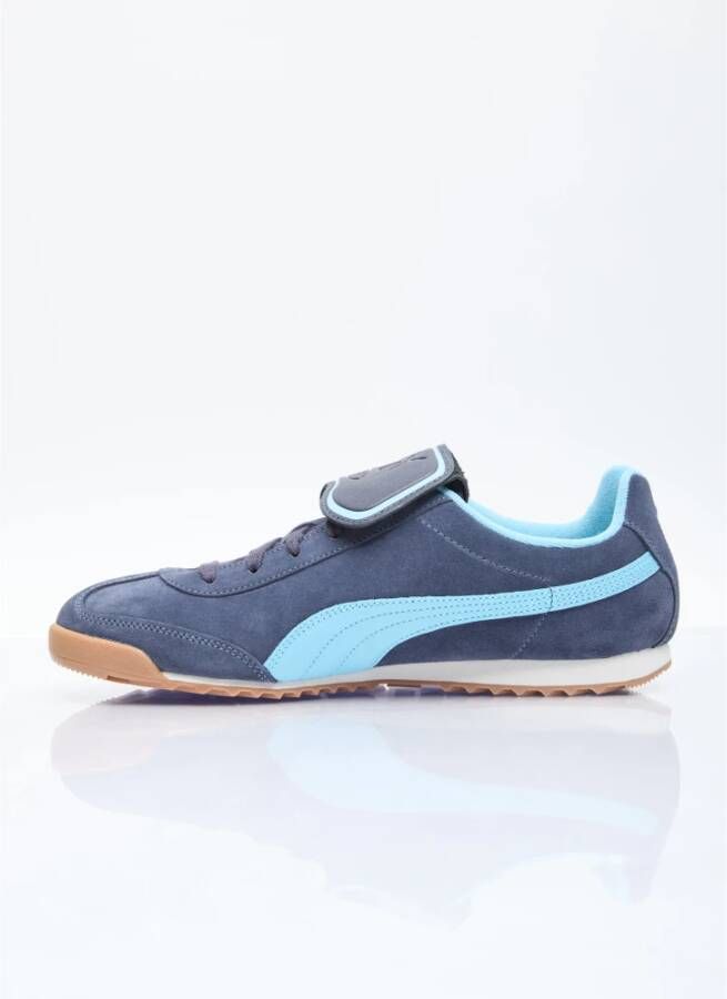 Puma Suède en Leren Sneakers Blue Heren