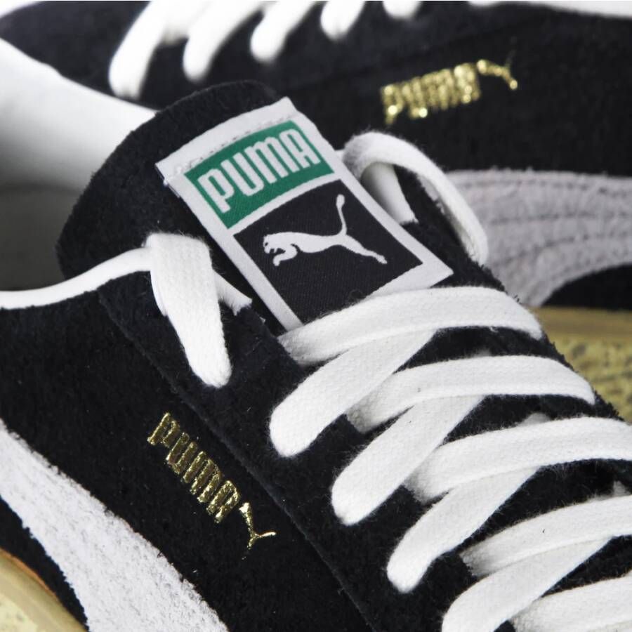Puma Vintage Lage Top Sneakers Zwart Wit Geel Black Heren