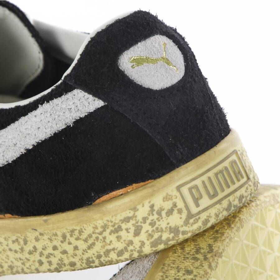 Puma Vintage Lage Top Sneakers Zwart Wit Geel Black Heren
