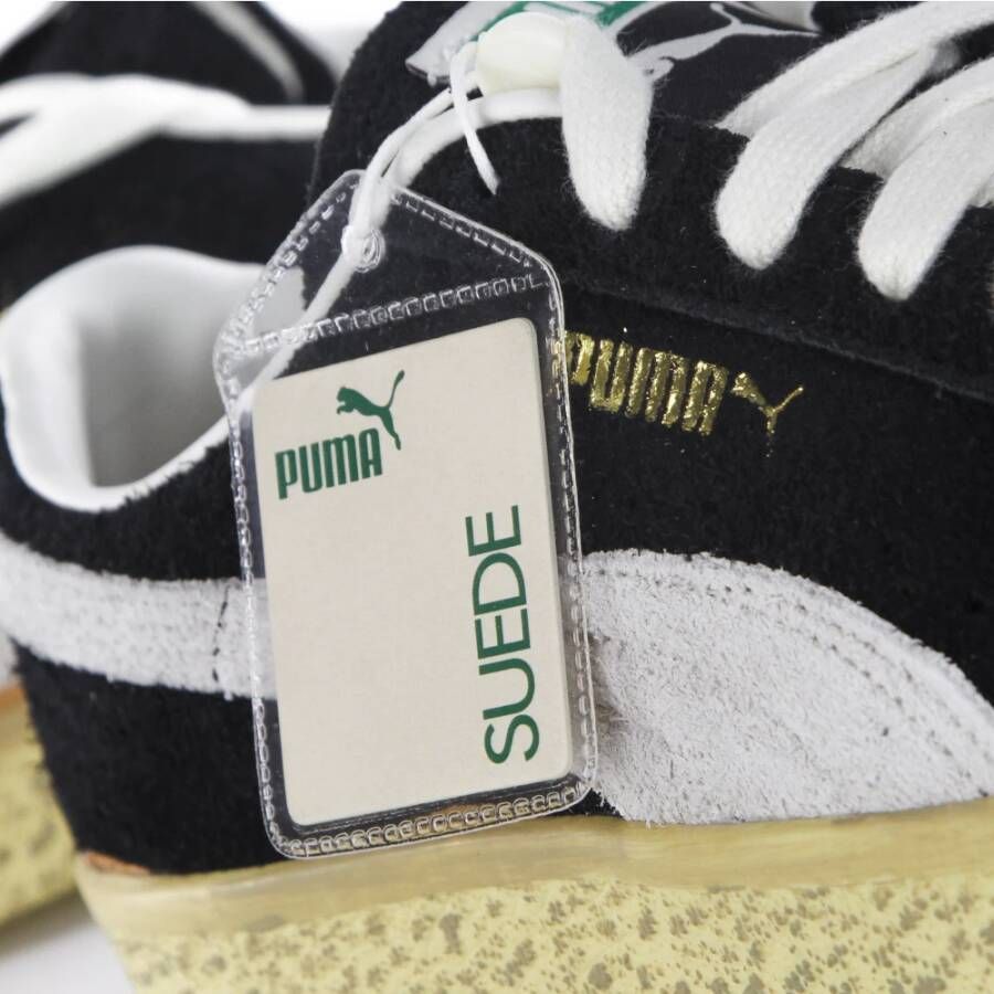 Puma Vintage Lage Top Sneakers Zwart Wit Geel Black Heren