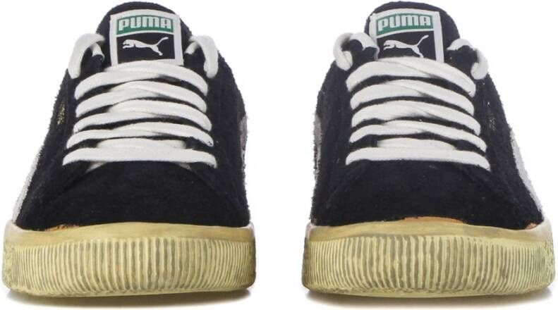 Puma Vintage Lage Top Sneakers Zwart Wit Geel Black Heren