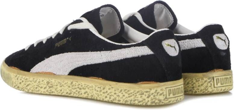 Puma Vintage Lage Top Sneakers Zwart Wit Geel Black Heren