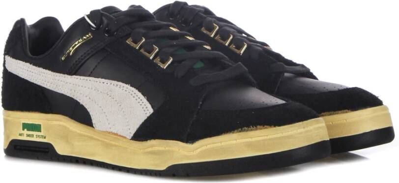 Puma Vintage Stijl Lage Sneaker Zwart Wit Black Heren
