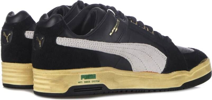 Puma Vintage Stijl Lage Sneaker Zwart Wit Black Heren