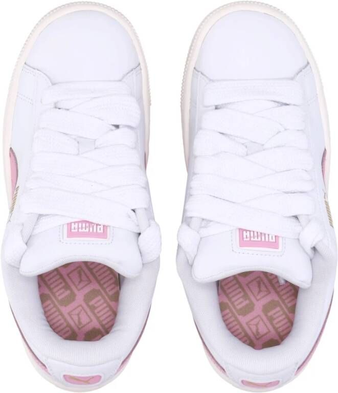 Puma Wit Roze Lila Suede Sneakers White Dames