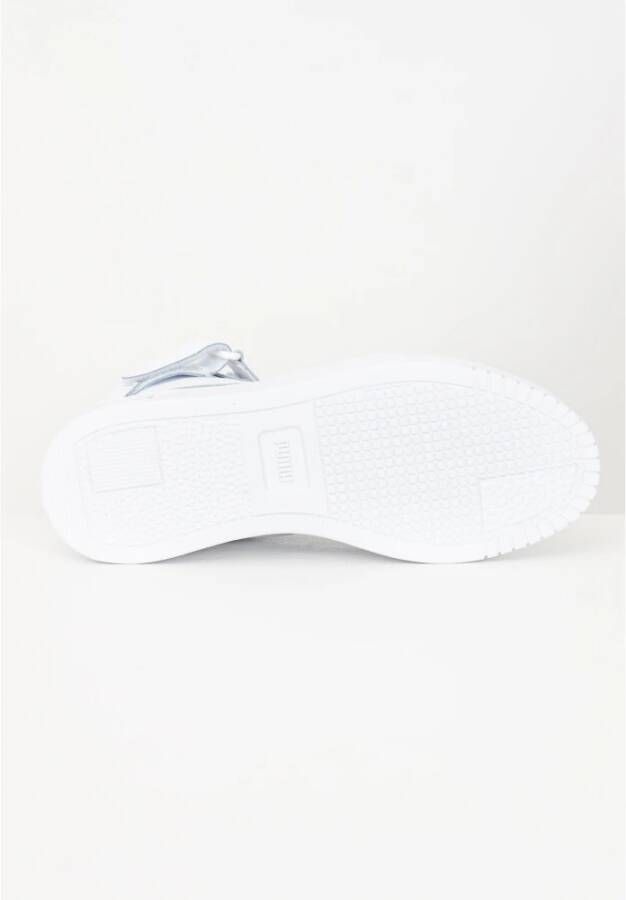 Puma Witte Leren Hoge Sneakers