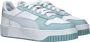 Puma Carina Street leren sneakers wit lichtblauw lichtgrijs Meisjes Leer 35.5 - Thumbnail 15