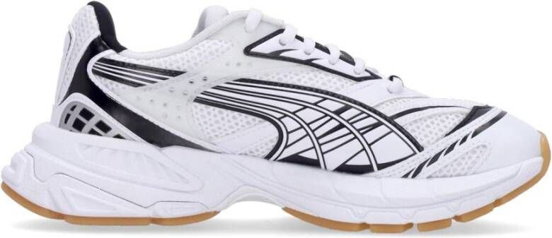 Puma Wit Zwart Lage Top Sneaker Velophasis White Unisex