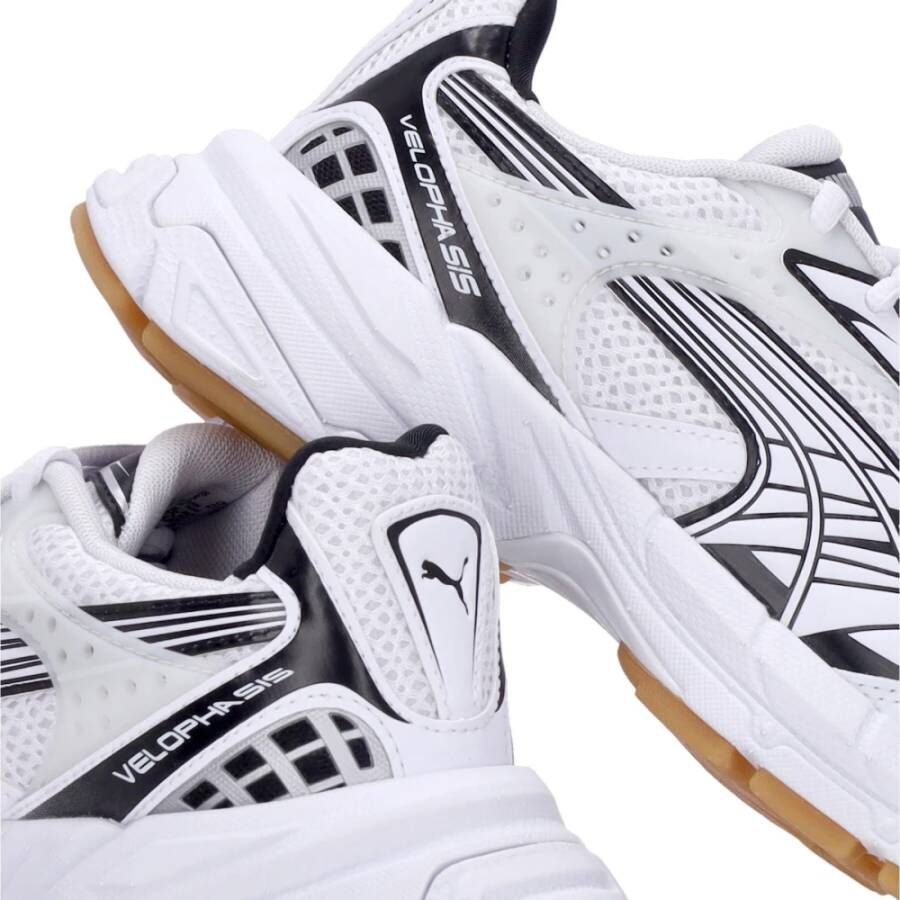 Puma Wit Zwart Lage Top Sneaker Velophasis White Unisex