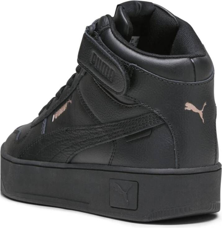 Puma Zwarte Leren Mid Booties