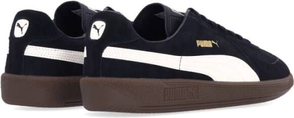 Puma Zwarte Suède Army Trainer Lage Sneaker Black Heren