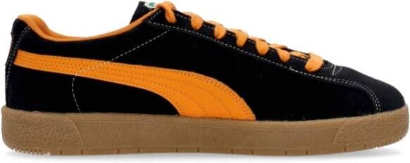 Puma Zwarte Suède Lage Schoen met Veters Black Heren