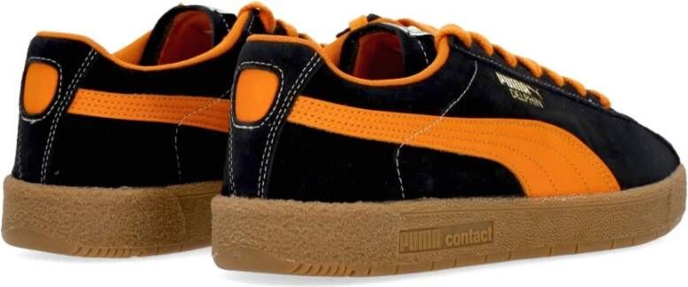 Puma Zwarte Suède Lage Schoen met Veters Black Heren