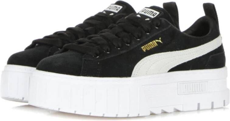 Puma Zwart Wit Mayze Lage Sneaker Black Dames