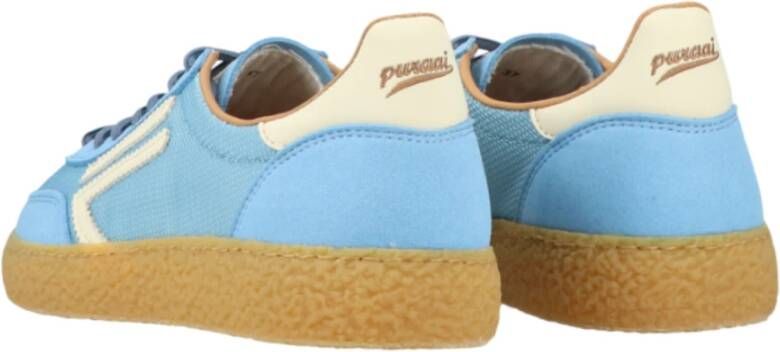 Puraai Blauwe Dolfijn Sneakers Nylon Suède